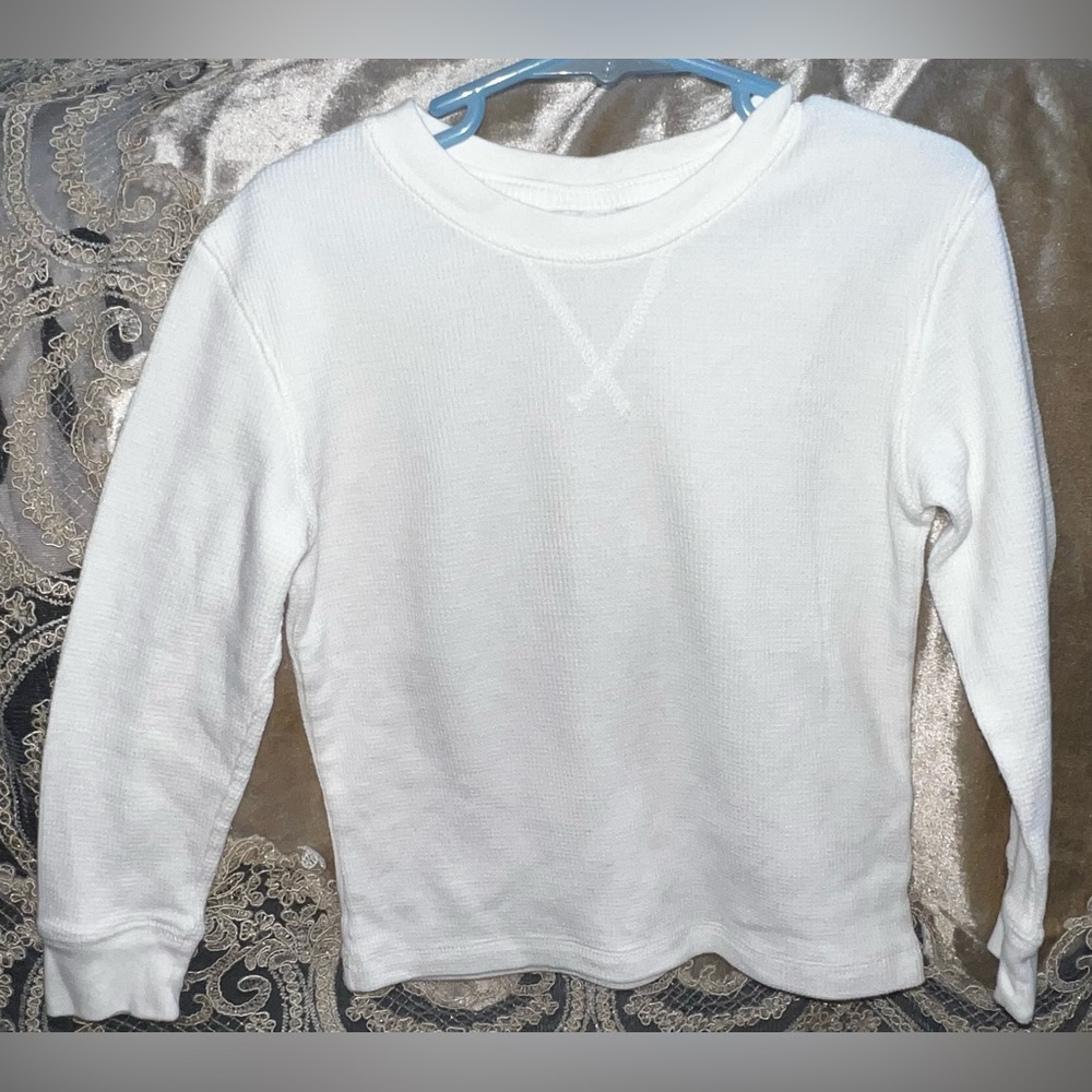 $1 TODDLER WHITE THERMAL SHIRT. $1 WITH ANY $10 ORDER OR MORE